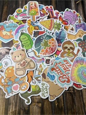 5for$10 Cute Classroom Kid-Friendly Animal And Mixed Lot of 50 Stickers